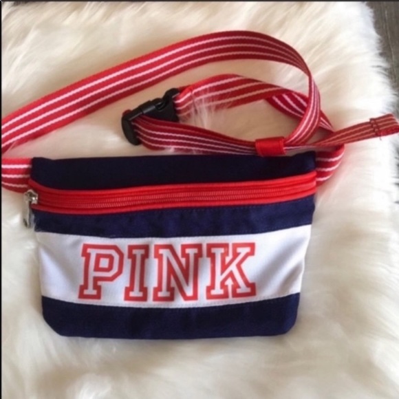 Pink Victoria’s Secret red, white, and blue Fanny Pack - Picture 3 of 7